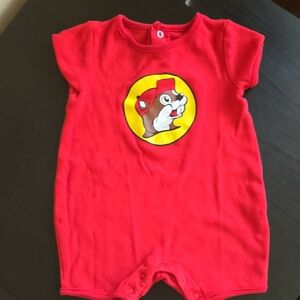 Vibrant Red Buccees Bodysuit for Kids 18 Months